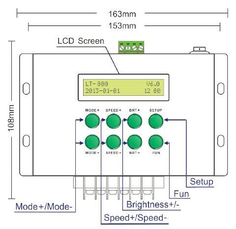 LCD het Schermdmx Hoofdcontrolemechanisme, HOOFDcontrolemechanisme met 580 wijzen van de Kleurenverandering 1