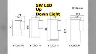 5W LED-wandlampen Up Down buitenverlichting