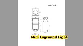Mini inbouwlamp 12v 24v DC vierkante afdekking