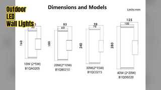 LED-wandlampen voor buiten IP65 Dubbel omhoog en omlaag